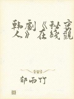 韩剧《秘密的男人》在线观看