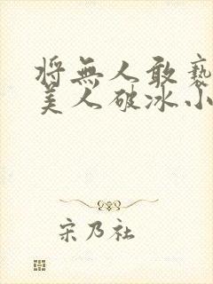 将无人敢亵渎的美人破冰小说原著