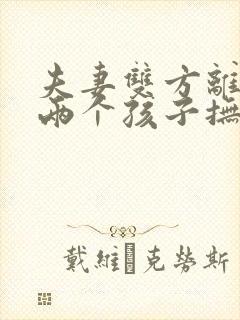 夫妻双方离婚有两个孩子抚养权怎么判