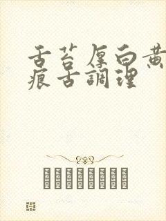 舌苔厚白黄有齿痕舌调理