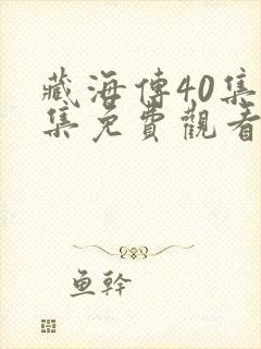 藏海传40集全集免费观看