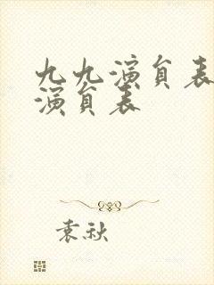 九九演员表全部演员表