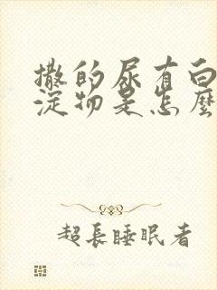 撒的尿有白色沉淀物是怎么回事