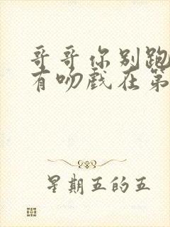 哥哥你别跑有没有吻戏在第几集