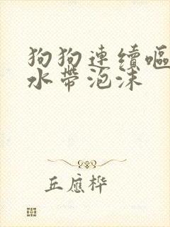 狗狗连续呕吐黄水带泡沫