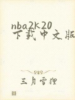 nba2k20下载中文版封面