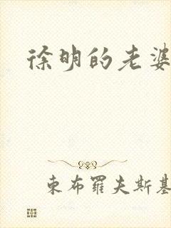 徐明的老婆封面