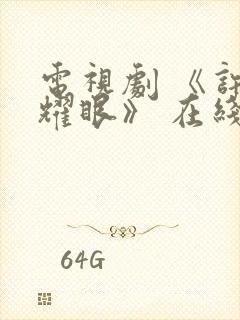 电视剧 《许我耀眼》 在线观看封面