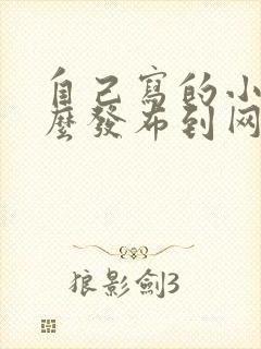 自己写的小说怎么发布到网上赚钱呢