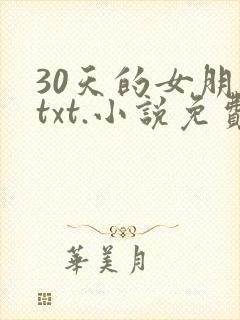 30天的女朋友txt.小说免费阅读
