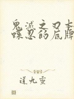 鬼灭之刃本子蝴蝶忍的底牌封面