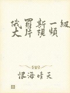 俄罗斯一级黄色大片视频