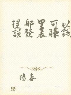 从哪里可以写小说发表赚钱