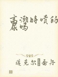 高潮时喷的水是尿吗