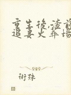 重生后,渣前夫追妻火葬场封面