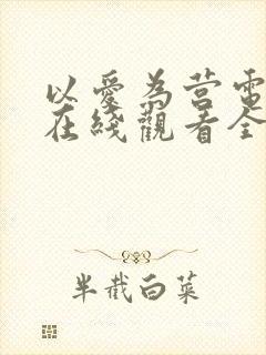 以爱为营电视剧在线观看全集免费封面