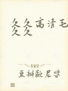 久久高清毛片久久久