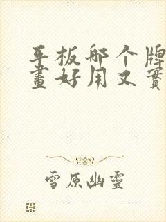 平板哪个牌子画画好用又实惠