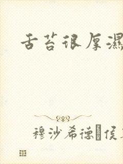 舌苔很厚湿气重