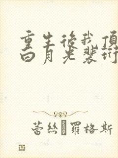 重生后我顶替了白月光裴珩