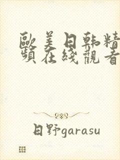 欧美日韩精品视频在线观看