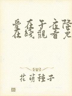 爱在午夜降临前在线观看免费版