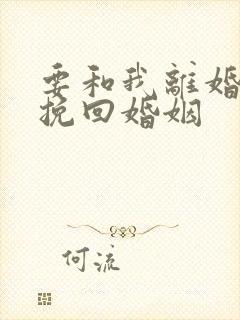 要和我离婚我想挽回婚姻