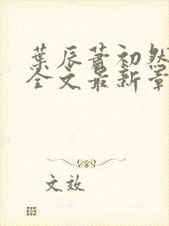 叶辰萧初然小说全文最新章节免费阅读封面