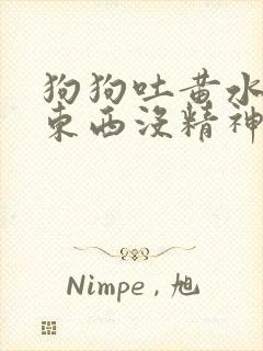 狗狗吐黄水不吃东西没精神吃什么药封面