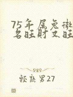 75年属兔微信名旺财又旺运的四个字?