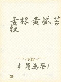 舌根黄腻苔有裂纹