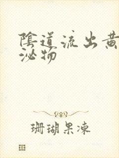 阴道流出黄色分泌物