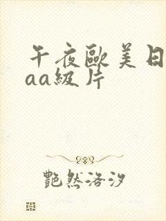 午夜欧美日韩aaa级片封面