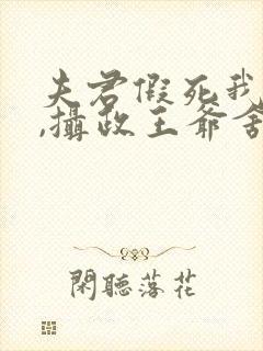 夫君假死我高嫁,摄政王爷舍命宠短剧热播