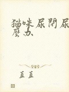 猫咪尿闭尿血怎么办封面