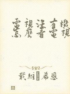 电视没有机顶盒怎么看电视