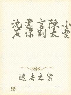 沈尽言陈小说室友你别太爱