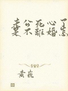 老公死心了,但是不离婚怎么挽回