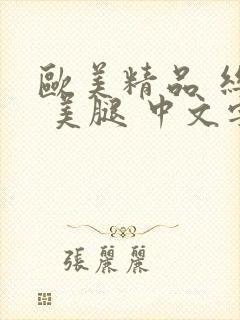 欧美精品 丝袜 美腿 中文字幕