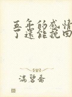 五年的感情分手了还能挽回吗封面