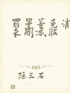 罗曼蒂克消亡史未删减版封面