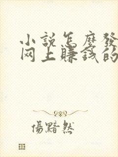 小说怎么发表到网上赚钱的封面