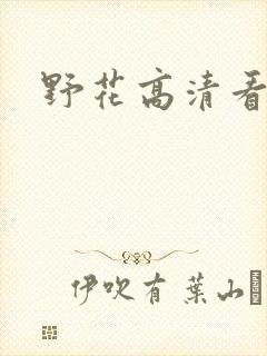 野花高清看电影