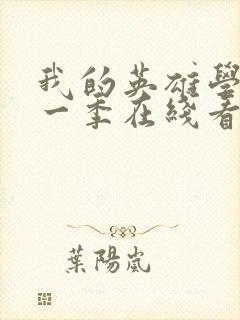 我的英雄学院第一季在线看