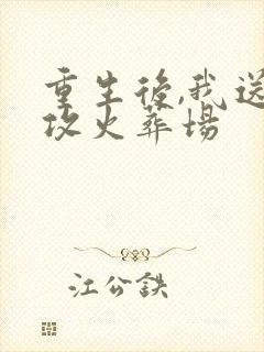 重生后,我送渣攻火葬场