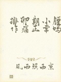 排卵期小腹隐隐作痛正常吗