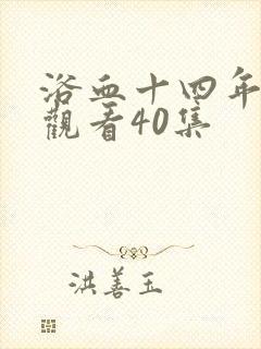 浴血十四年免费观看40集