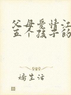 父母爱情江德福五个孩子的结局怎么样?封面