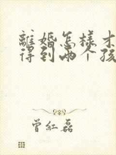 离婚怎样才可以得到两个孩子的抚养权