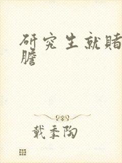 研究生就赌一个胆封面